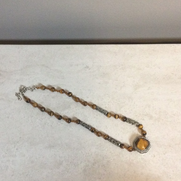 Tiger eye drop bead 9.5” necklace - Picture 1 of 9